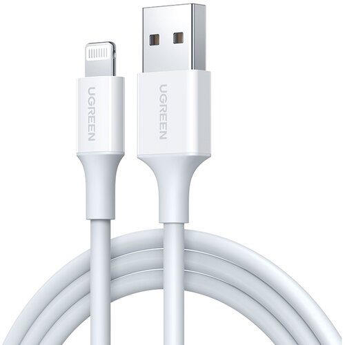 Ugreen iPhone USB - Lightning MFI kabel 2m 2.4A bel, (21090463) Cene