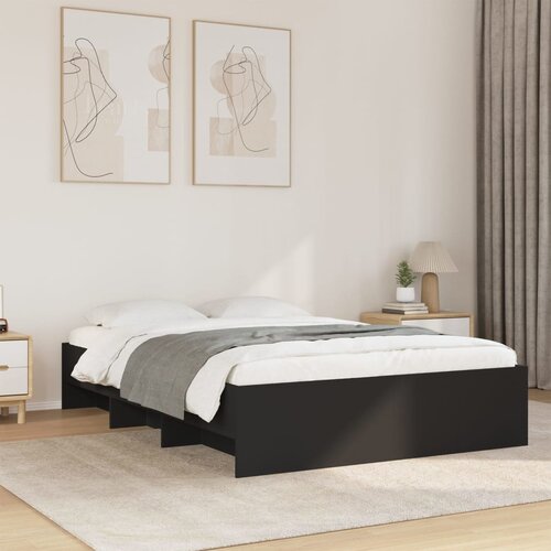  Okvir kreveta crni 140 x 200 cm od konstruiranog drva Slike