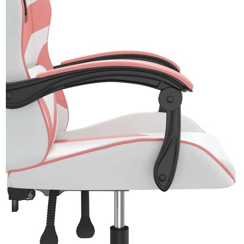vidaXL Gaming stol Bela in roza umetno usnje Cene