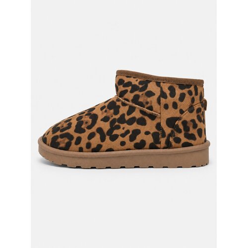 Sinsay Čizme za snijeg od imitacije bru&amp;scaron;ene kože s leopard uzorkom Slike