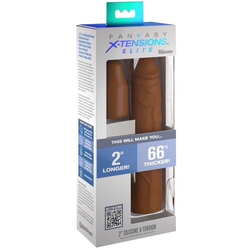 Pipedream X-TENSION Elite 2 - omotač penisa izrezan na veličinu (smeđi) Cijene