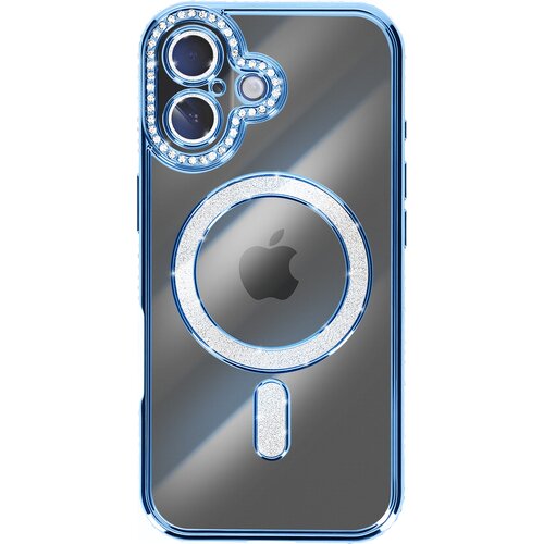 AVIZAR Ovitek za iPhone 17, združljiv z MagSafe, z okrasnim obodom iz kristalov, Svetlo modra, (5000189008) Cene