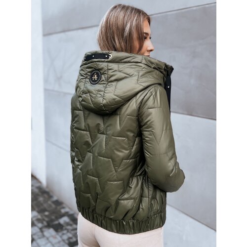 DStreet Women's quilted autumn jacket LOVE YOU green | ePonuda.com