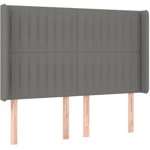 Maison Chic vzglavna omarica - nočna omarica - posteljna omarica z ušesi temno sivo 147x16x118/128 cm blago, (21711043) Cene