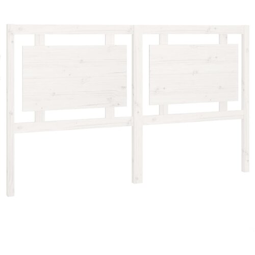 Maison Chic posteljno vzglavje - vzglavna omarica - nočna omarica belo 165,5x4x100 cm trdna borovina, (21706159) Slike