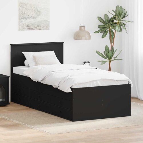  Krevet na dan s ladicama Crna 90 x 190 cm Konstruirano drvo Cijene