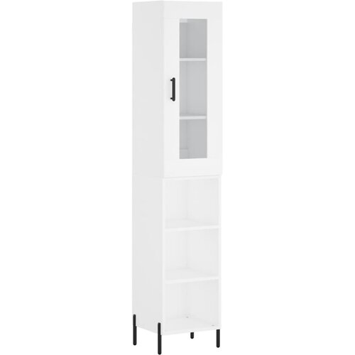 Maison Chic Visoka omara - Komoda - Predalnik bela 34,5x34x180 cm inženirski les, (21721730) Slike