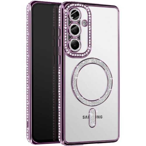 AVIZAR Diamantno ohišje za Samsung Galaxy A56 MagSafe Obris Strass, Vijolična, (5000011319) Cene