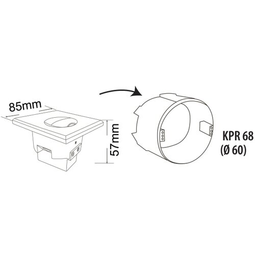  LED spolja&amp;scaron;nje svetlo za stepeni&amp;scaron;te DECENTLY LED/1,5W/230V IP44 crno Slike