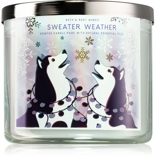 Bath & Body Works Sweater Weather dišeča sveča V. 411 g