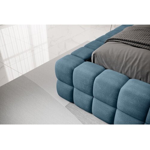 ELTAP Plavi tapecirani bračni krevet s prostorom za odlaganje s podnicom 140x200 cm Dizzle &amp;ndash; Slike