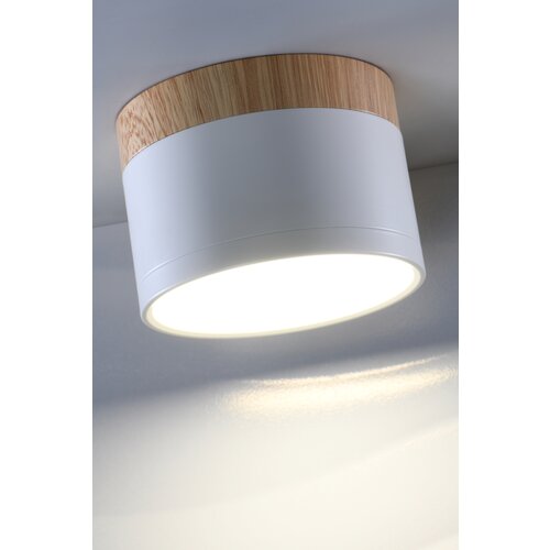 Candellux tuba 9W led 4000K bela+drvena prečnik 8,8 cm Slike