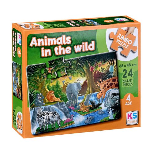 KS Games Igračka puzzleŽivotinje u divljini jumbo 24 dijela JP31008 Cene
