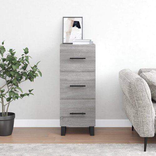 vidaXL Komoda siva sonoma 34,5x34x90 cm inženirski les Cene