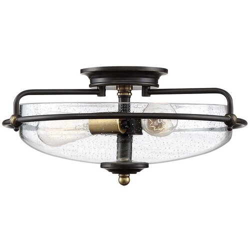 Elstead Lighting Elstead Quoizel Griffin Stropna svetilka v obliki okrogle oblike, bronasta, z obrabljenimi medeninastimi poudarki, (22097897) Cene