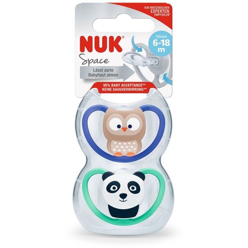 Nuk tolažilna duda - silikon 6-18m, 2 kos/box space Cene