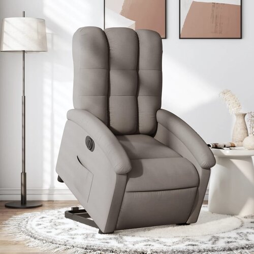 The Living Store Električni naslanjač s funkcijo vstajanja taupe blago - Električni Naslanjač S Funkcijo Vstajanja, (21572827) Cene
