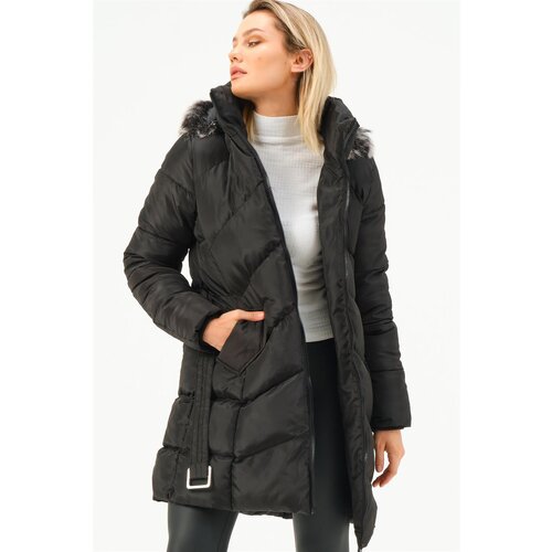 Dewberry Z6768 WOMEN&amp;#039;S OUTERWEAR - BLACK Slike