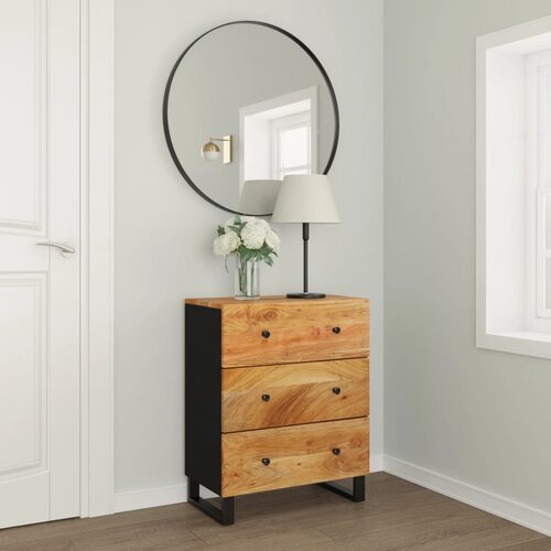  Komoda 60 x 33 x 75 cm od masivnog bagremovog drva Cijene