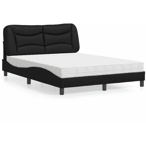  Krevet s madracem crni 140 x 190 cm od umjetne kože