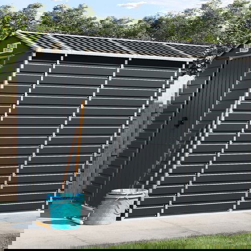 vidaXL Vrtna lopa antracit 191x555x198 cm pocinkano jeklo Cene