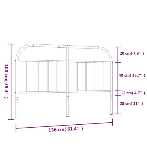  Metalno zamjensko uzglavlje bijelo 150 cm Slike