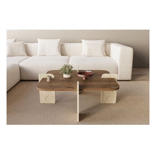 Hanah home sto za kafu poalla walnut travertine Slike