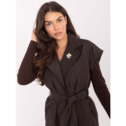RUE PARIS Vest-IT-KZ-FL9603.87-dark brown Slike