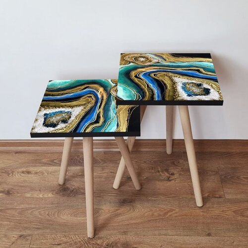 Hanah home 2Shp288 - Multicolor Multicolor Nesting Table (2 Pieces) Cene