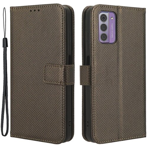 INORCO Etui za telefon iz PU usnja za Nokio G42 Stand Wallet Diamond Texture Cover s pa&amp;scaron;čkom, (22036977) Slike