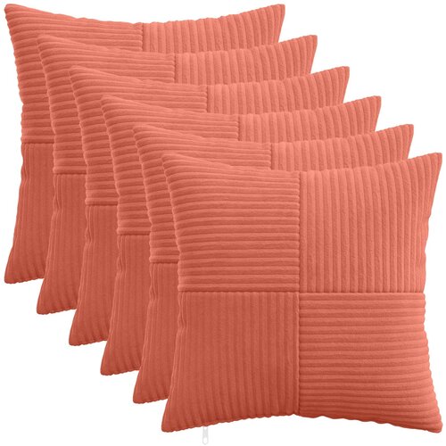  Presvlaka za jastuk 6 pcs ALMELO Crvena narančasta 40 x 40 cm Cene