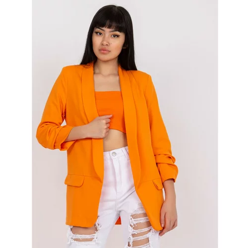 Fashion Hunters Women's light orange blazer with lining