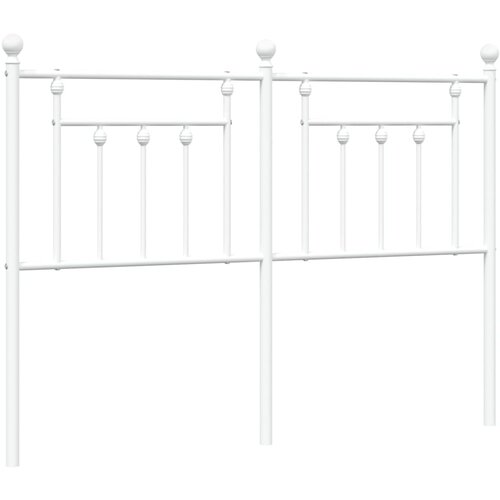 VidaXL Kovinsko vzglavje belo 150 cm, (20788165) Slike