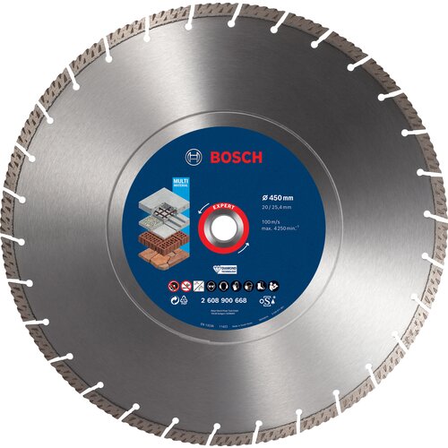 Bosch expert multimaterial dijamantska rezna ploča od 450 x 25,40 x 3,3 x 12 mm 2608900668 Slike