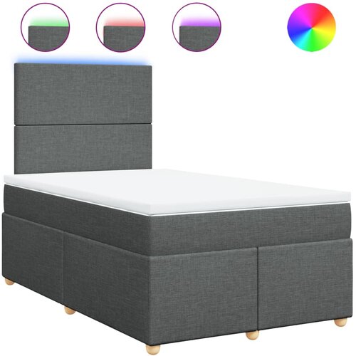 Maison Chic Box spring postelja - Vzmetna postelja z vzmetnico temno siva 120x200 cm blago SL10817, (21902974) Cene