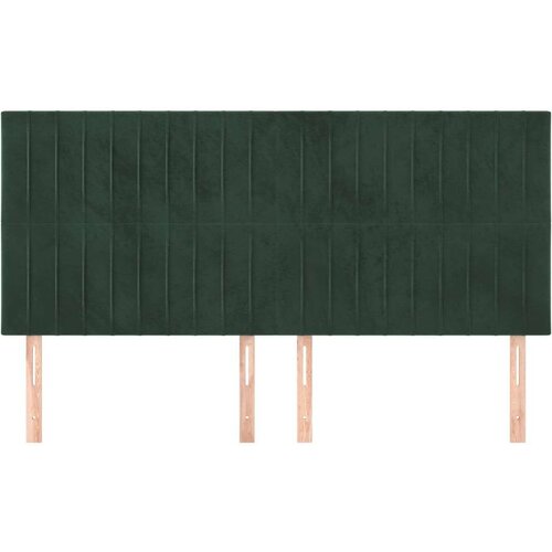  Uzglavlja 4 kom tamnozeleni 80x5x78/88 cm bar&amp;scaron;unasti Slike