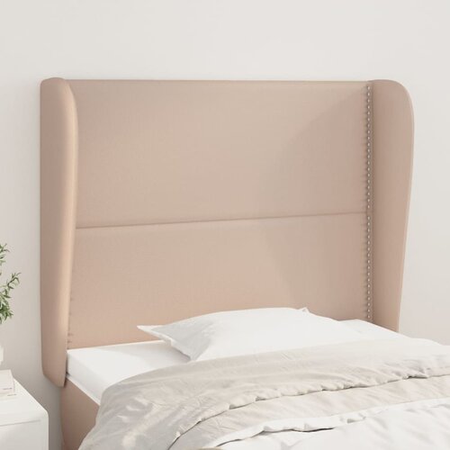 vidaXL Vzglavje z ušesi kapučino 83x23x118/128 cm umetno usnje Cene