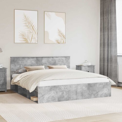  Krevetna konstrukcija Beton 180 x 200 cm Konstruirano drvo Cene
