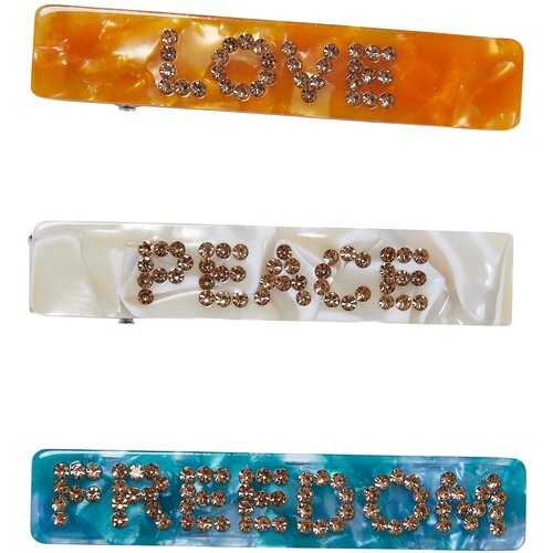 Urban Classics Statement Hair Clips 3-Pack multicolor Slike