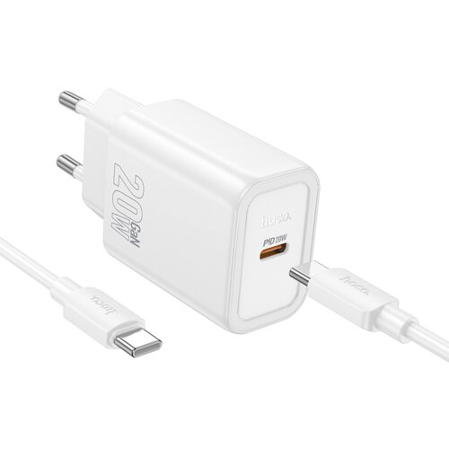 hoco. polnilec N60 GaN PD 20W Type C s kablom Type C na Type C za Samsung - bel Cene