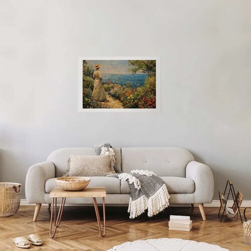  Plakat - Nostalgic impression - a pensive woman contemplating 60x40 Bez okvira s margom Slike