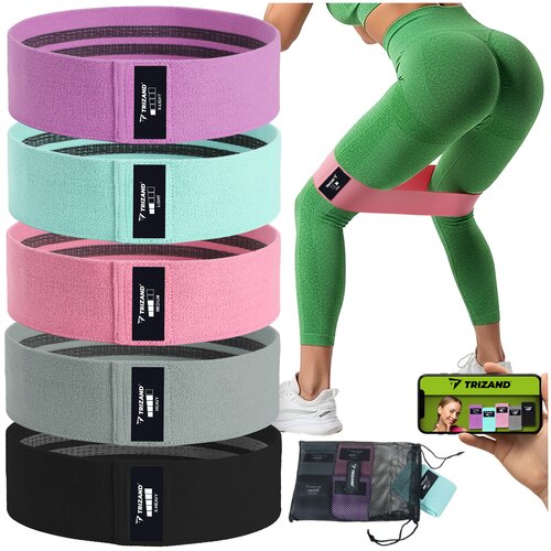  Set elastične trake za vježbanje – 5 komada (5-35 kg) + plan treninga Cene