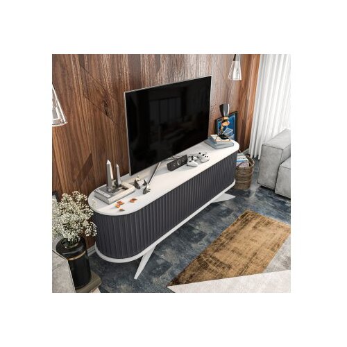 Woody Fashion TV komoda, 180x43x60 cm, antracit Slike