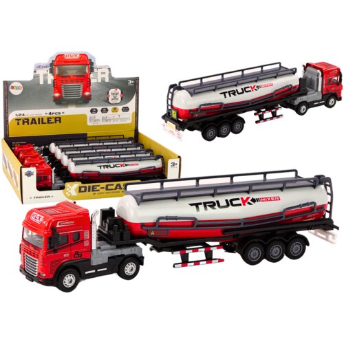 Kamion s cisternom za igru i zvukovima TIR Tanker 1:24 - crveno/bijeli Slike