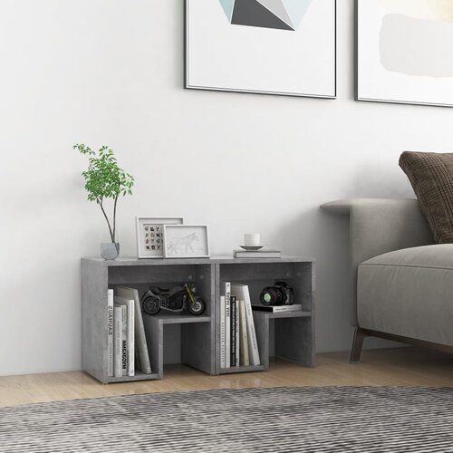 VidaXL Nočna omarica 2 kosa betonsko siva 40x30x40 cm iverna plo&amp;scaron;ča Slike