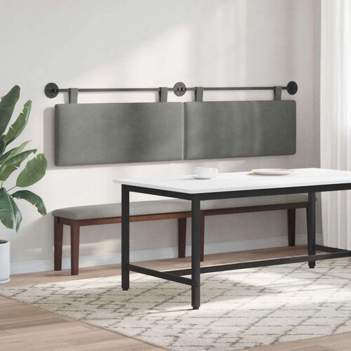  Držeće uzglavlje Svijetlo siva 210 x 55 x 5 cm Kordura tekstil - Svjetlosiva 200 cm bez LED Slike