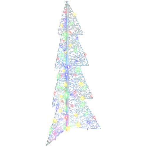 vidaXL Božično drevo med 100 LED večbarvno 120 cm Akril Cene
