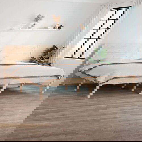 Furnova Posteljni okvir brez vzmetnice 200x200 cm trdna borovina, (22055731) Cene