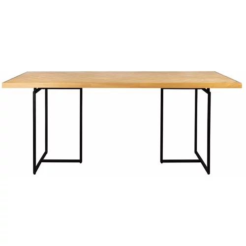 Dutchbone Jedilna miza z mizno ploščo v hrastovem dekorju 90x180 cm Class –