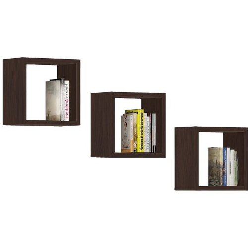 AKORD POLICA ZA STENO K 25x25cm SET 3kos WENGE, (21714252) Slike